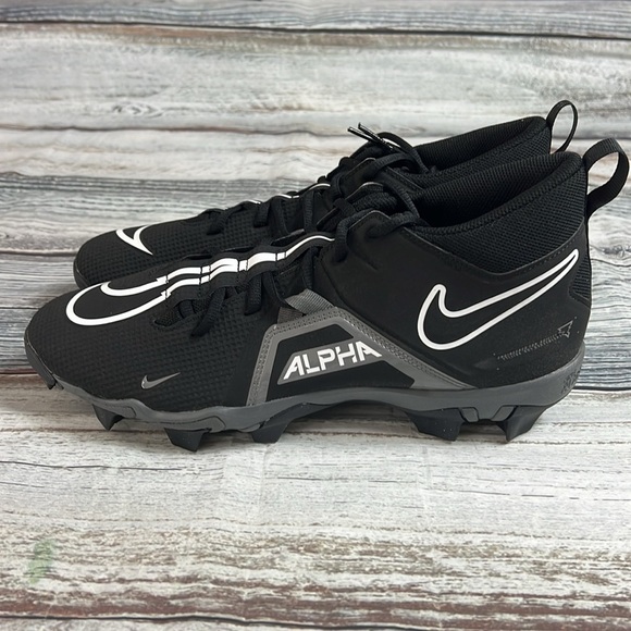 Nike Men's Alpha Menace-3 Shark Football Cleats Shoes Black/Iron Gray Size 12 - Picture 5 of 9